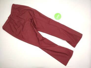 legginsy damskie bordowe: Spodnie materiałowe damskie, rozmiar L — 3