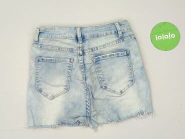 krótkie spodenki z wysokim stanem: Denim, Szorty damskie, rozmiar M — 3