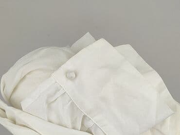 biała bluzka z dekoltem v: Women's blouse, size M — 6