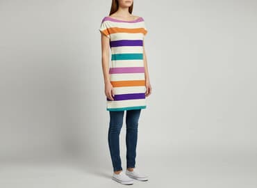 koszula damska w niebieskie paski: Top Secret, Women`s dress, size S — 1