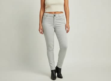 spodnie lateksowe z wysokim stanem: Jeansy damskie, rozmiar XL — 7