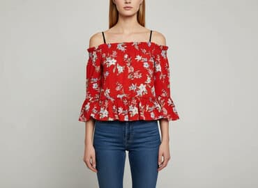 bluza odkryte ramiona: Divided, Top damski, rozmiar S — 1