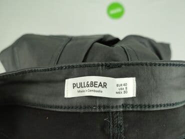 zara spodnie czarne szerokie: PULL&BEAR, Spodnie materiałowe damskie, rozmiar M — 4