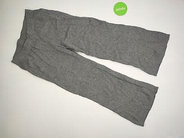 botki waldlaufer: Szare, prążkowane spodnie damskie z dzianiny - Kolor: melanżowa — 2