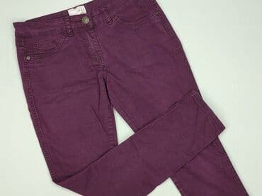 fioletowe jeansy damskie: Spodnie materiałowe damskie, rozmiar M — 1