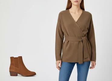 steve madden klapki z futerkiem: Kardigan damski, rozmiar M — 7