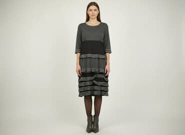 czarna sukienka i szary sweter: Sukienka damska, rozmiar M — 6