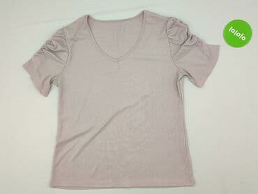 bluzki prążkowane krótki rękaw: Bluzka damska, rozmiar L — 2