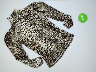 jedwabne bluzki wieczorowe: Leopard, Bluzka damska, S — 2