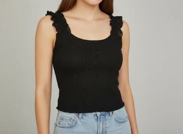 bluzki z transparentnymi rękawami: Women's blouse, size S — 1