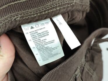 spodnie woskowane matowe: Material trousers, H&M, 9 years, 134/140, condition - Very good — 5