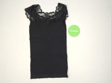 czarne bluzki z koronką plus size: Greence, Top damski, rozmiar L — 2