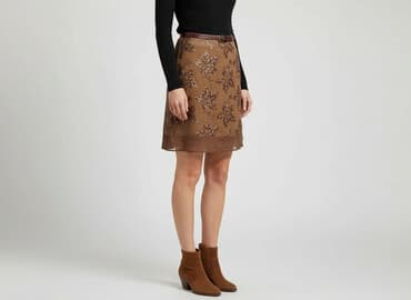 skórzane spódnice brązowa: Reserved, Spódnica damska, rozmiar M — 7