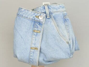 krótkie spodenki jeansowe wysoki stan: Denim, Szorty damskie, rozmiar XL — 7