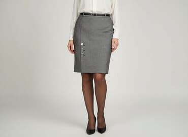 plisowane spódnice szara: Spódnica damska, rozmiar XL — 6