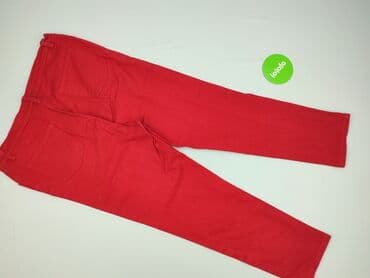 czerwone jeansy: Spodnie materiałowe damskie, rozmiar L — 3