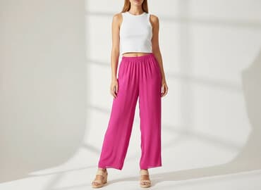 neonowe spodnie damskie: Boohoo, Spodnie materiałowe damskie, rozmiar M — 7