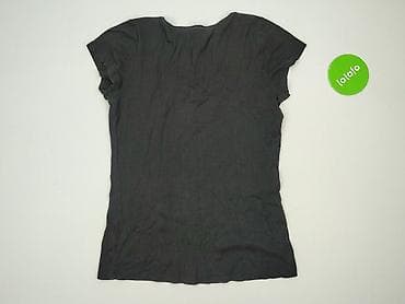 bluzki basic z dekoltem v: T-shirt damski, rozmiar S — 3