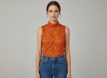bluzki damskie pomarańczowa: Bluzka damska, rozmiar S — 7