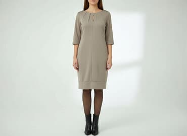 sukienki beżowe midi: Sukienka damska, rozmiar M — 7