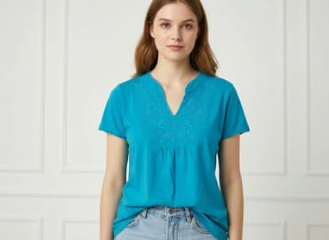 sweter piórkowy na drutach: Yessica, Bluzka damska, rozmiar S — 7