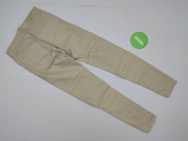 beżowe buty na koturnie ccc: Stradivarius, Spodnie materiałowe damskie, rozmiar S — 3