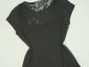 czarne t shirty damskie w serek: T-shirt damski, rozmiar M — 1