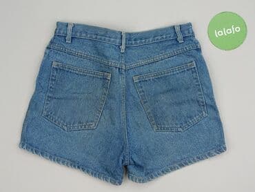 krótkie spodenki przed kolano jeansowe damskie: Denim, Szorty damskie, rozmiar L — 3