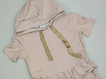 emo bluza: Sukienka z kapturem VELSATINO – rozmiar S - Kolor: jasny pudrowy róż — 1