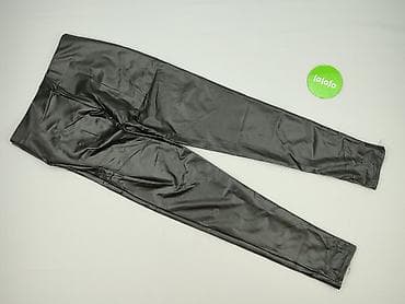 czekoladowy: Legginsy Ze skóry ekologicznej damskie, rozmiar XL — 3