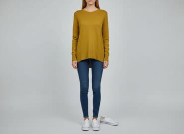 zara zolty sweter: H&M, Sweter damski, rozmiar S — 1
