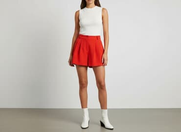 krótkie spodenki czerwone damskie: Szorty damskie, rozmiar S — 6