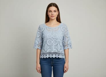 lawendowa bluzki damskie: Bluzka damska, rozmiar L — 6