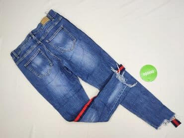 długie spodnie damskie dla wysokich: Denim, Jeansy damskie, rozmiar L — 3