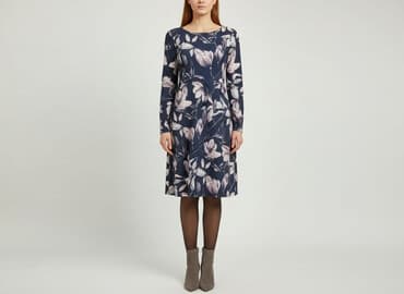 sukienka rozkloszowana dekolt łódka: Sukienka damska, rozmiar L — 5