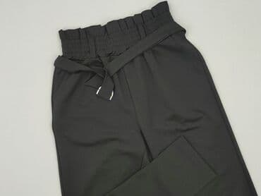 zara spodnie czarne z wysokim stanem: Spodnie materiałowe damskie, rozmiar M — 4