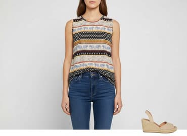 kropki koszulka: TU Woman, T-shirt damski, rozmiar L — 7