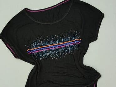 czarne koszulki damskie z nadrukiem: Футболка жіноча, розмір L — 2