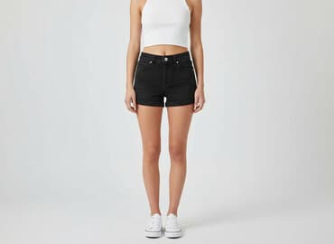 szorty damskie bershka: Bershka, Szorty damskie, rozmiar 2XS — 6