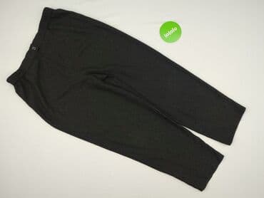 czarne legginsy prążkowane: Spodnie materiałowe damskie, rozmiar XL — 2