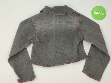 szary sweterek do sukienki: Dziecięca kurtka jeansowa, 10 lat, 134-140 cm, stan - Bardzo dobry — 3