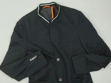 sukienki w tureckie wzory: Marynarka męska Ombre, rozmiar L. - Kolor: czarny z białą lamówką — 1