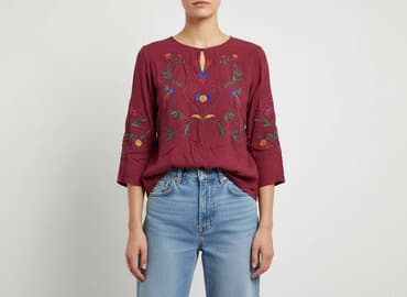 czerwona bluzka pepco: ONLY, Bluzka damska, rozmiar S — 6