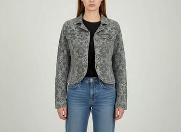 mohito kurtka jeansowa z nadrukiem: Cropp, Women`s jeans jacket, size S — 1