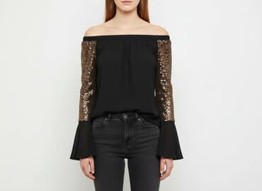 bluzki odkryte ramiona allegro: Bluzka damska, rozmiar S — 8