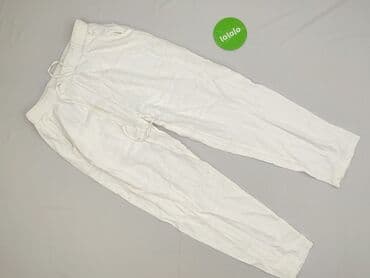 biale szerokie jeansy: Spodnie materiałowe damskie, rozmiar M — 2