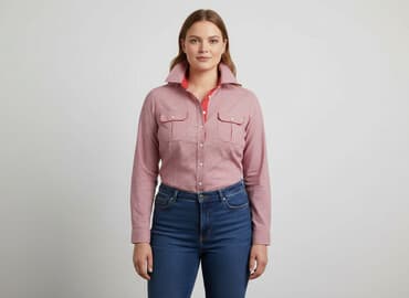 koszula w kratę damska czerwona: Koszula damska, rozmiar XL — 1