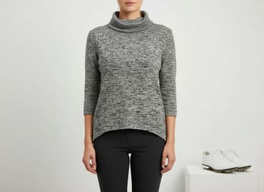 koszulka z szerokimi rękawami: Golf damski, rozmiar L — 6