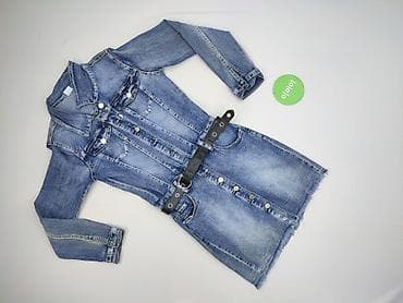 denimco: Sukienka jeansowa damska z paskiem – rozmiar S - Krój: dopasowana — 2