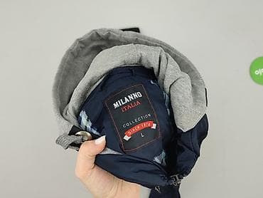 decatlon dresy: Męska kurtka MILANNO ITALIA, rozmiar L. - Kolor: granatowy, pikowana — 4